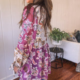 Mauve Wandering Woman Velvet Peplum Blouse
