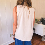 Cream Woven Blazer Vest