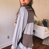 Charcoal Colorblock Thermal Mix Long Sleeve