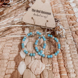 Turquoise Beaded Hoop
