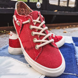 Martina Red Canvas Sneaker