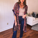 Crushing On You Navy Velvet Patchwork Duster