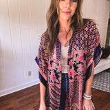 Crushing On You Navy Velvet Patchwork Duster