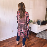 Crushing On You Navy Velvet Patchwork Duster