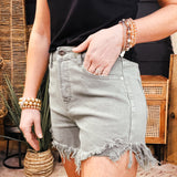 Goodness Side Step Hem Shorts