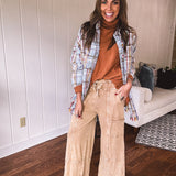 Bloom Dust Blue Plaid Shacket