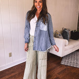 Denim Mix & Match Sunshine Chambray Patch Jacket