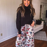 Mock Neck Rib Sweater