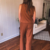 Toffee Texture Knit Vest