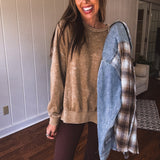 Let Mix it Up Plaid Denim Shacket