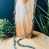 4MM 42" Turq Chip Necklace