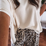 Khaki Mineral Wash Thermal Pullover