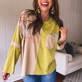 Sage Star Pocket Colorbock Long Sleeve