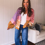 Mix It All Together Plaid Leo Checker Cardigan