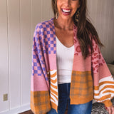 Mix It All Together Plaid Leo Checker Cardigan