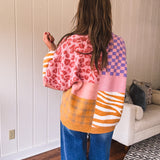 Mix It All Together Plaid Leo Checker Cardigan