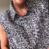 Grey Leopard Slouchy Two Piece Set