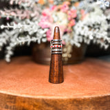 Aztec Stamp Red Jasper SS 5 Row Ring
