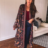Jeweled Gypsy Emerald Floral Duster