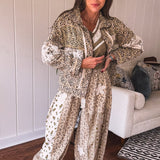 Livin' in Leo & Lace Twill Zip Jacket