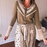 A Little Crochet Lace Accent Long Sleeve