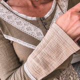 A Little Crochet Lace Accent Long Sleeve