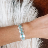Matte 5 TQ Stone Skinny Cuff