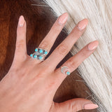 Moon & Turquoise Stacker Ring