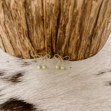 Bow Chartreuse Bead Post