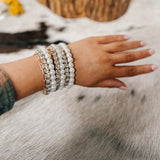 Faux Pearl + Rhinestone Stretch Stack