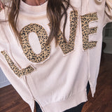 LOVE Leo Patch Pullover | Light Khaki