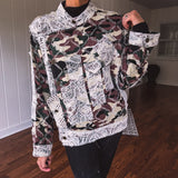 Camo Commander Lace Mix Jacket