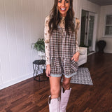 Wanderlust in Check Romper