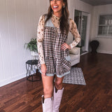 Wanderlust in Check Romper