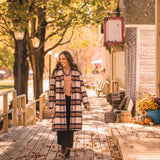 Cream Rust & Blue Plaid Jacket