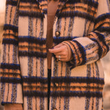 Cream Rust & Blue Plaid Jacket