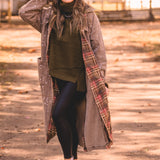 Brown Mineral Wash Paint Splatter Starburst Jacket