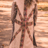 Brown Mineral Wash Paint Splatter Starburst Jacket