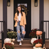 High Rise Medium Wash Distressed Wide Leg Dad Jeans