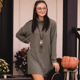 Hacci Cowl Neck Dress