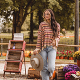Desert Sunset Stripe Knit L/S
