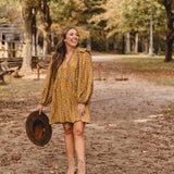 Mustard Geometric Multi Dress