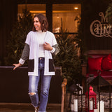 Stripe Sleeve + Patch Pocket Cardigan
