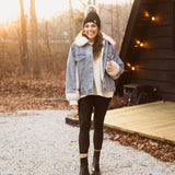 Black Pebble Wide Waistband Leggings