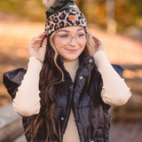 Green Camo Pom Hat with Leo Trim