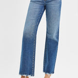 Dark TC Ankle Straight | High Rise