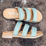 Alba Vintage Teal Leather Sandal
