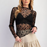 Lace Trellis Sheer Mesh