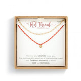 Red Double Layer Gold Chain Necklace