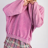 Mineral Wash Terry Knit Pullover